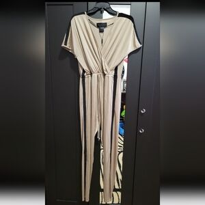 Kardashian Kollection Elegant Cream Wrap Dress